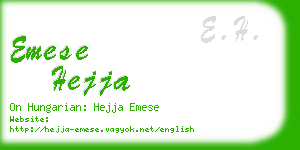 emese hejja business card
